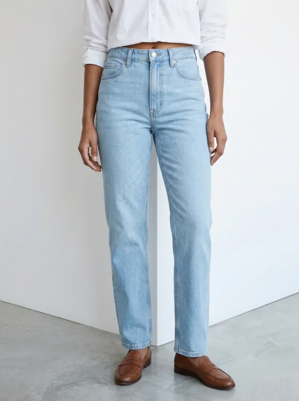 Minimal High-Rise Classic Women's Straight-Leg Jeans