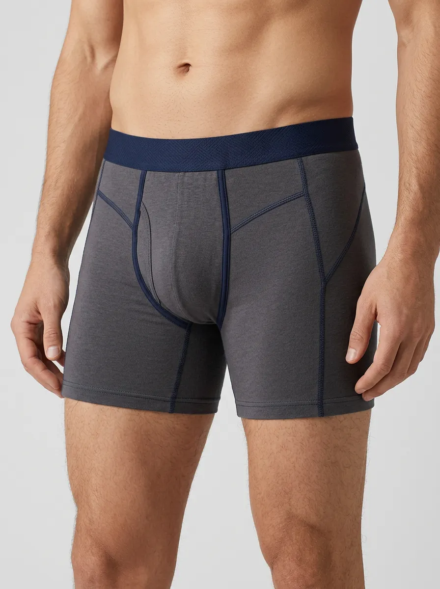 Easy-Wear Contrast-Stitch Athletic-Comfort Athletic Modern Look Men's Boxer Briefs