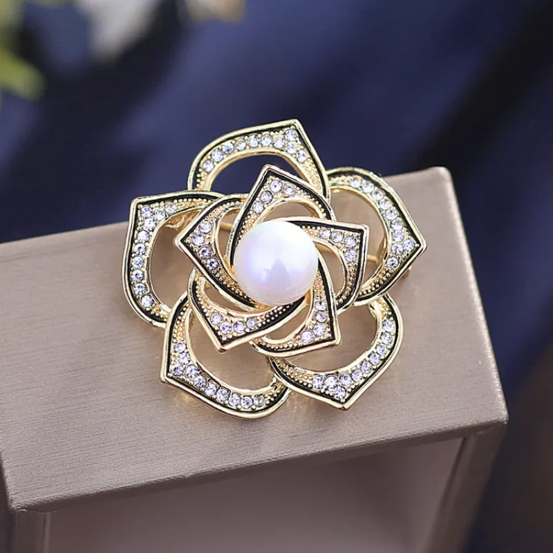 Pearl Flower Accent Brooch