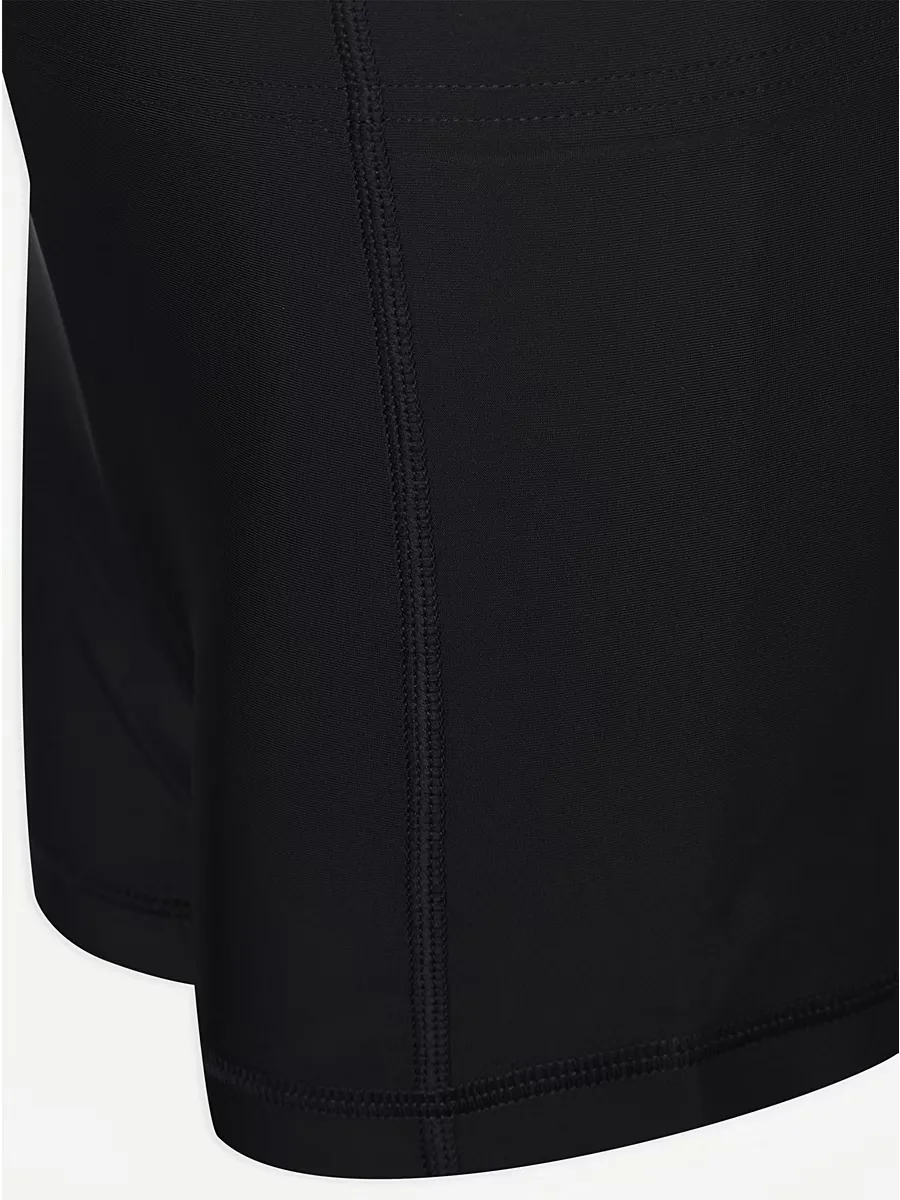 Black Stretch Boys School Swim Trunks