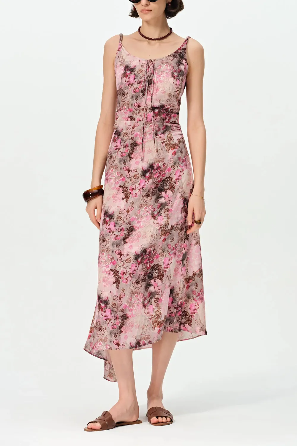 Floral Silk Maxi Slip Dress