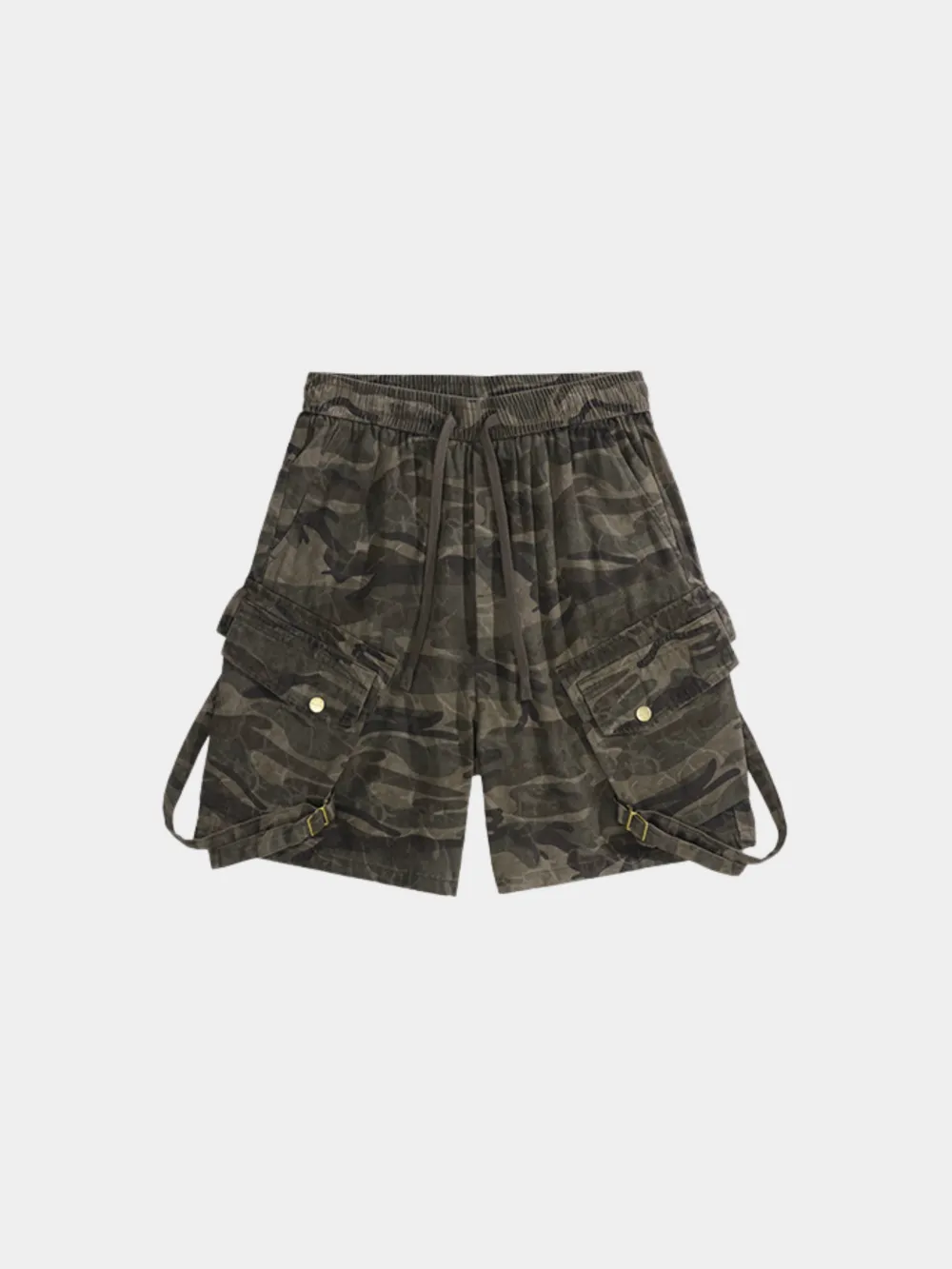 Relaxed Loose Fit Utility Cargo Shorts