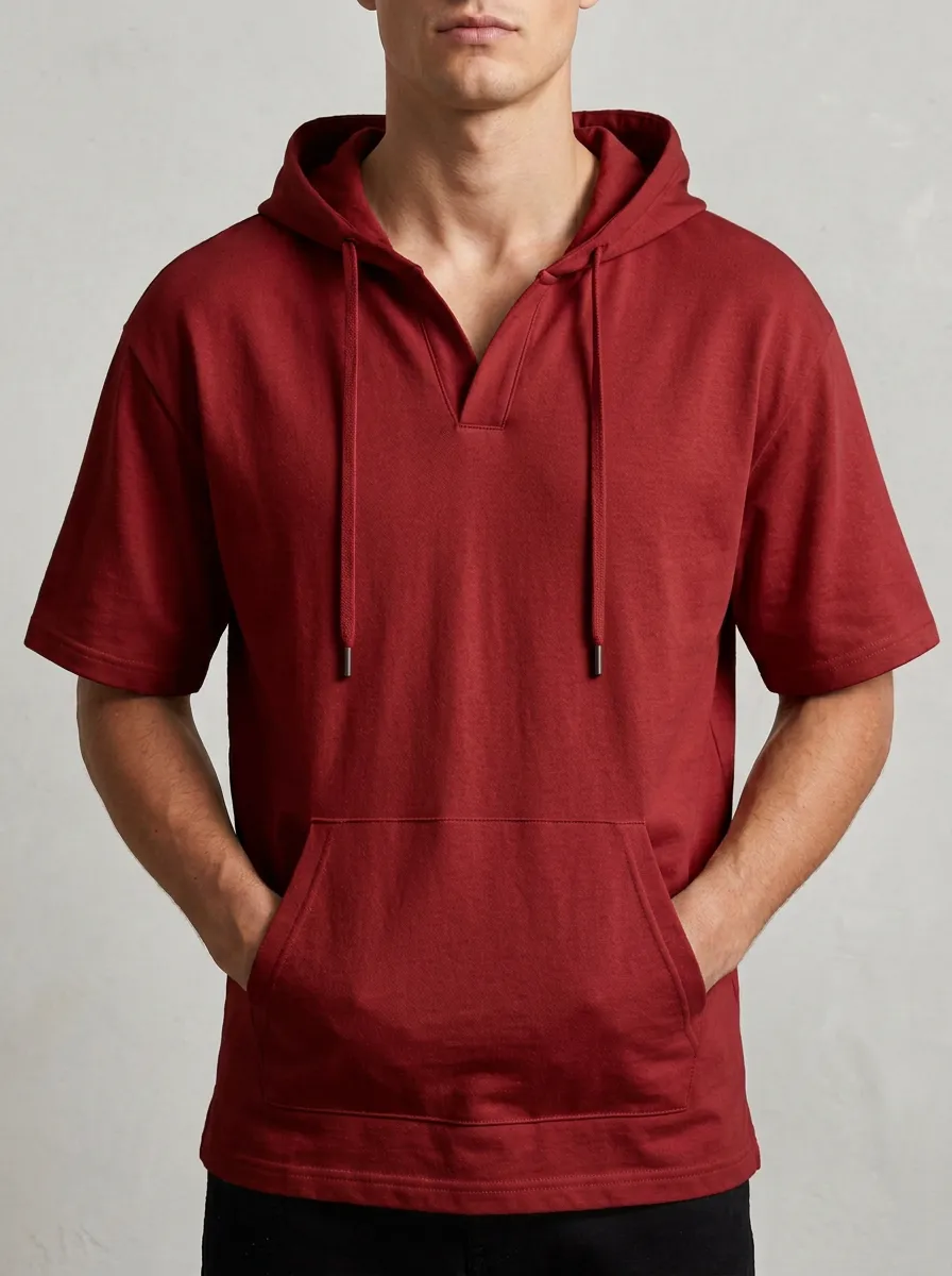 Casual Short Sleeve Classic Look Men's Hoodie