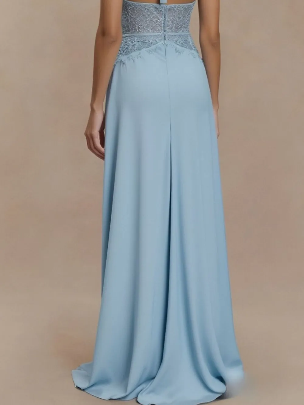 Polished Detail Lace Maxi Dress