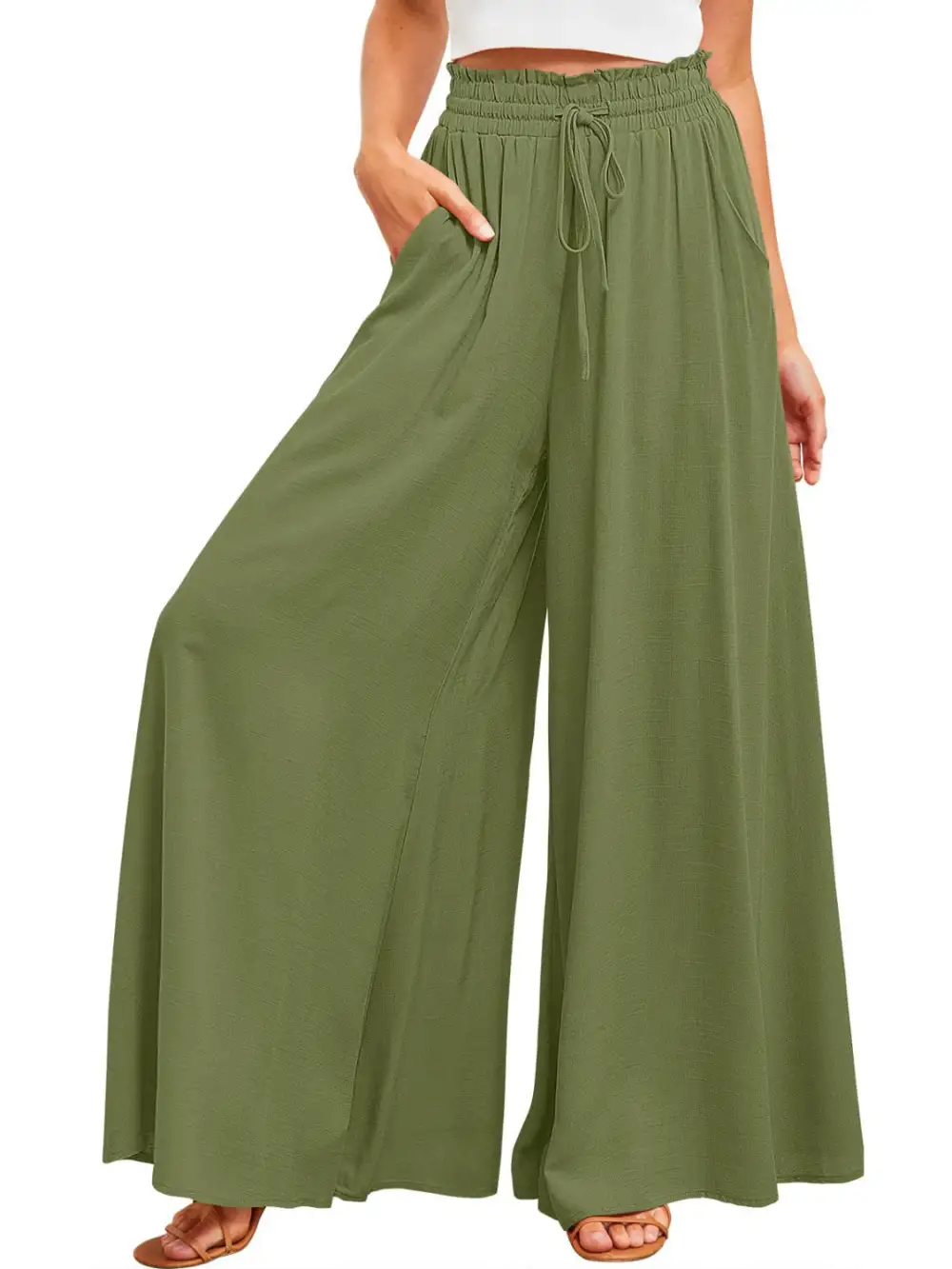 Wide Leg Pocket Pants
