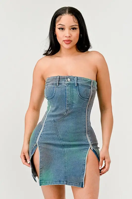 Comfort Fit Denim Mini Dress