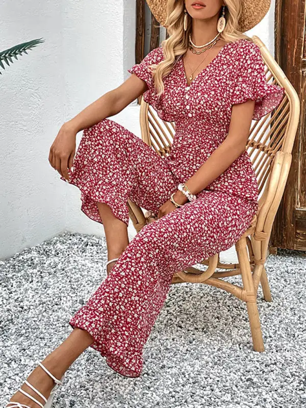 Printed European Jumpsuit