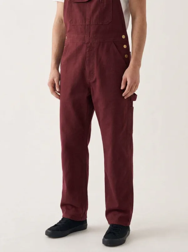 Men's Casual Olive Green Cotton Canvas Bib Overalls