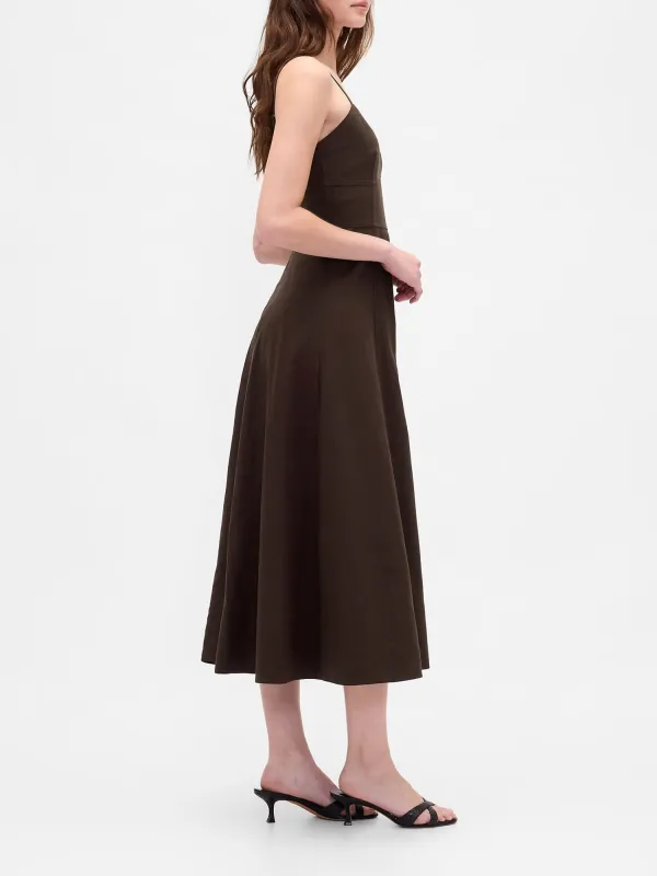 Adjustable Shoulder Strap Invisible Zipper Dress