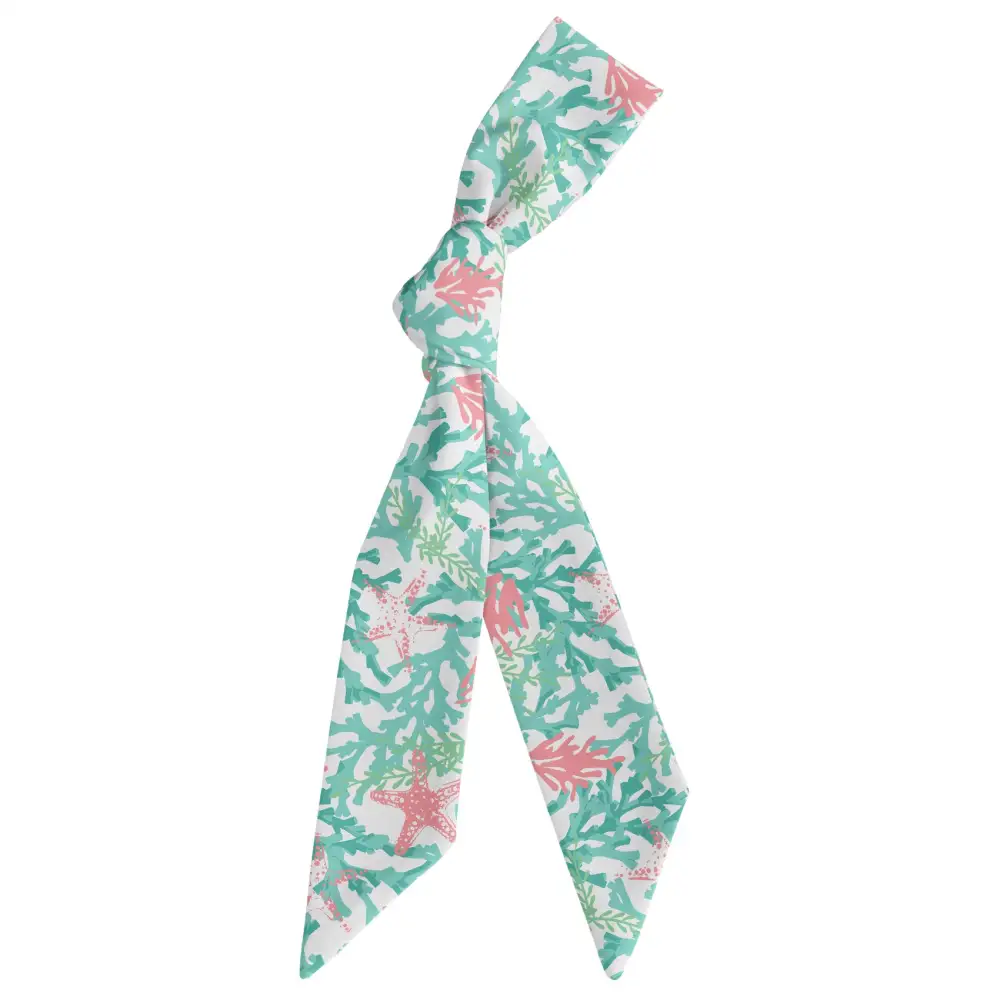 Coral Cove Pattern Hair Scarf