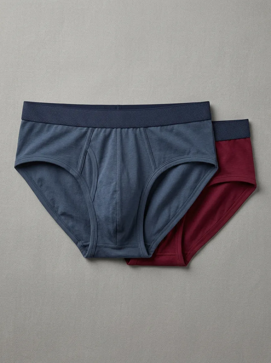 Men's And Maroon Cotton Boxer Briefs