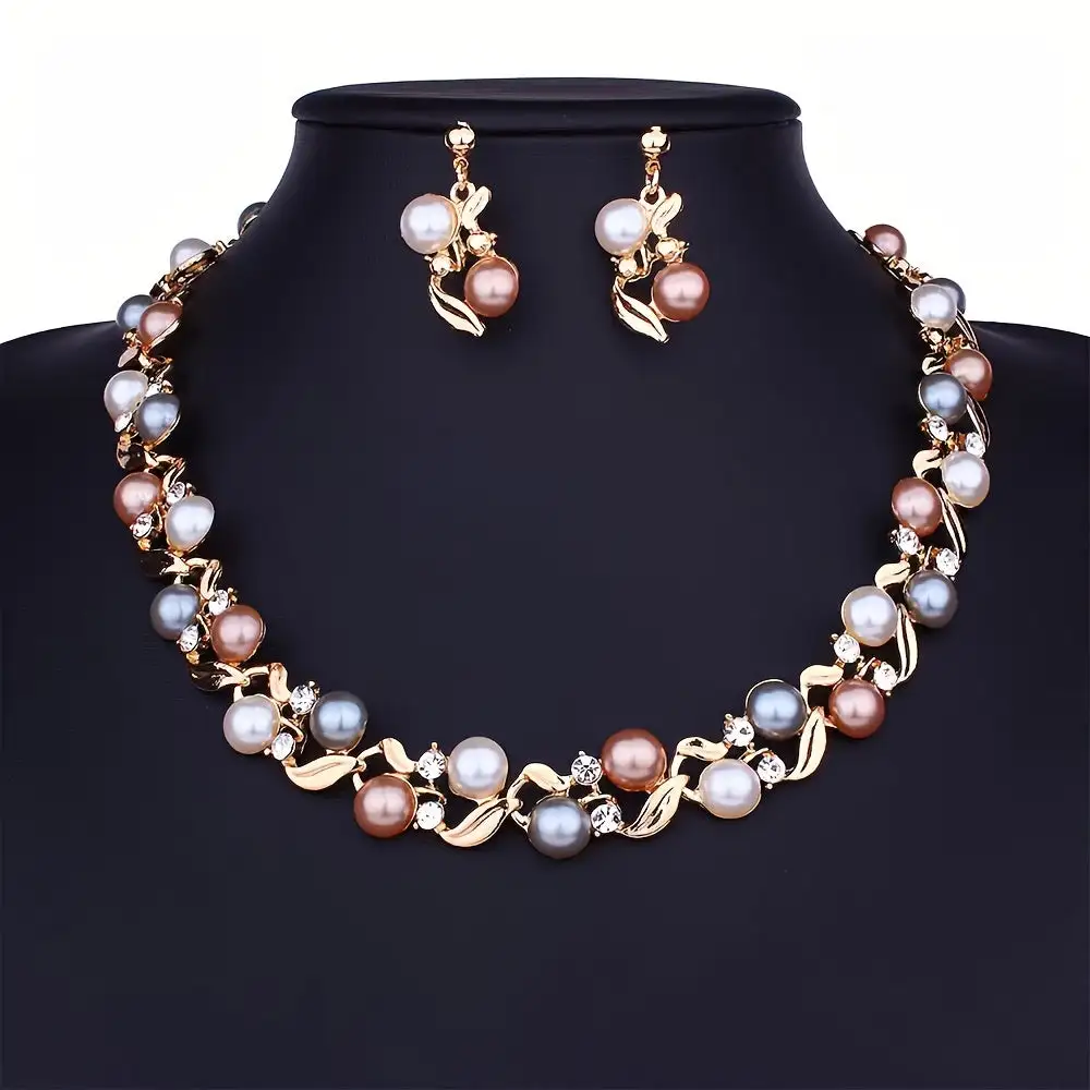 Women's Necklace And Earrings Set Vintage Bridal