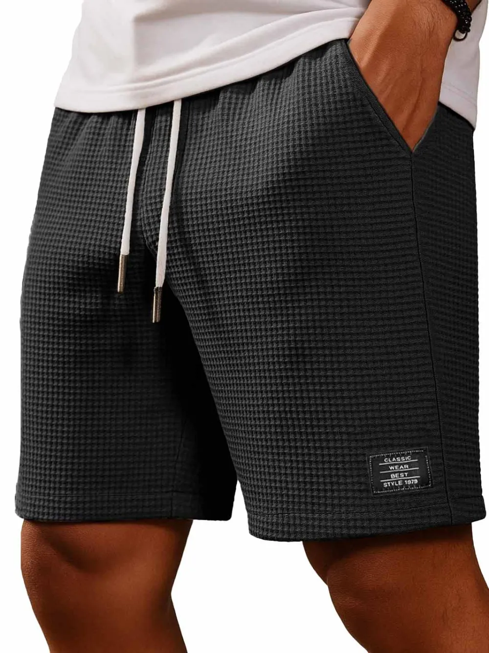 Relaxed Textured Knit Pocket Shorts