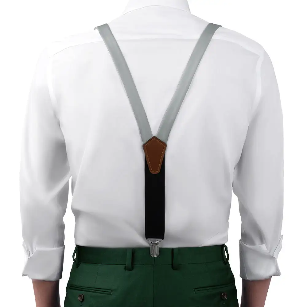 Classic Polished Solid Tone Suspenders