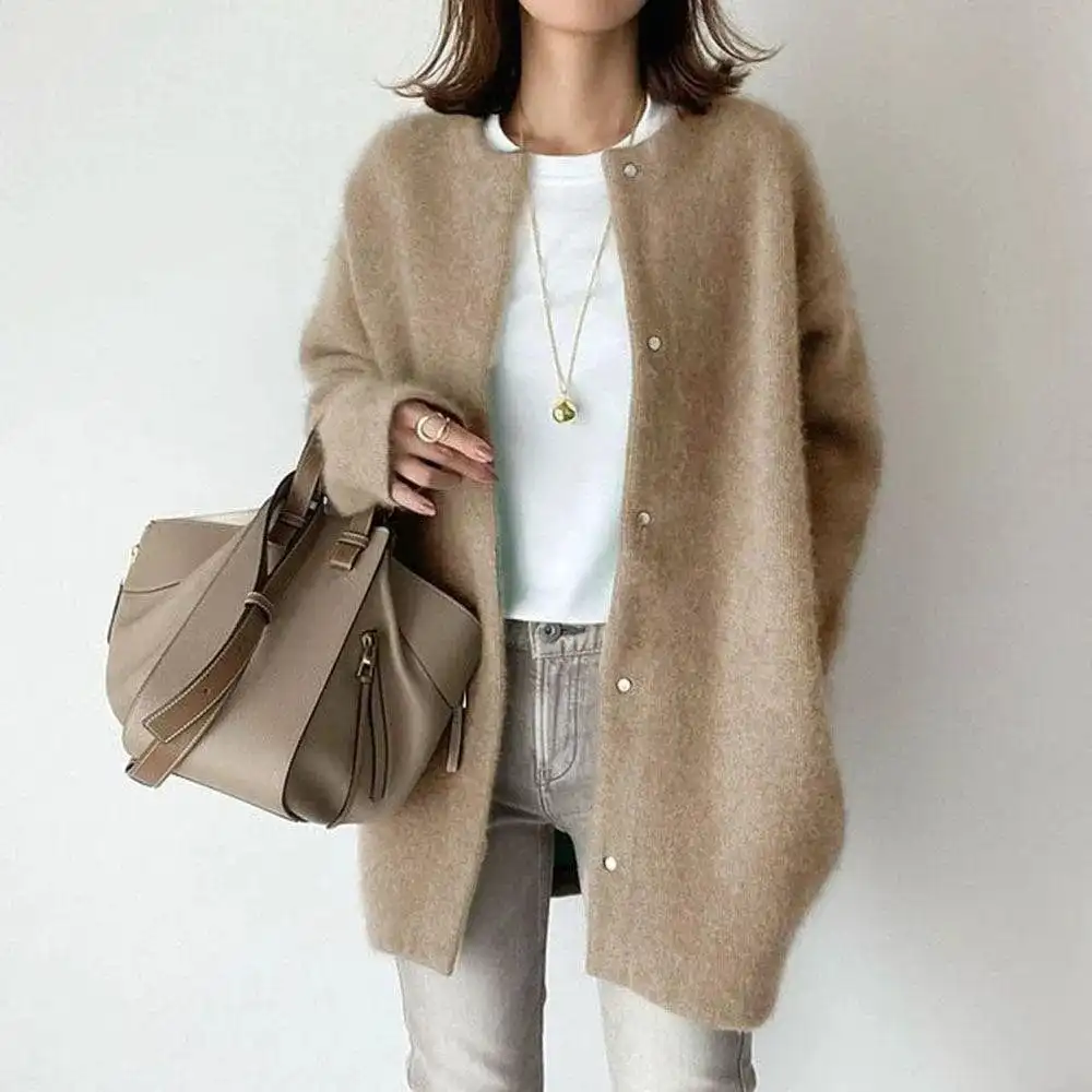 Knit Button Front Coat