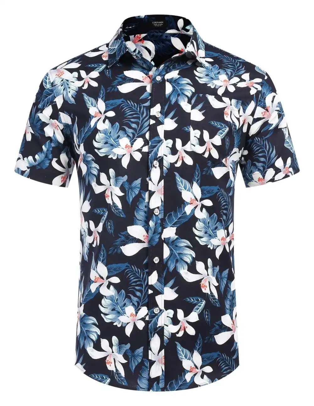 Cotton Linen Printed Button Front Shirt