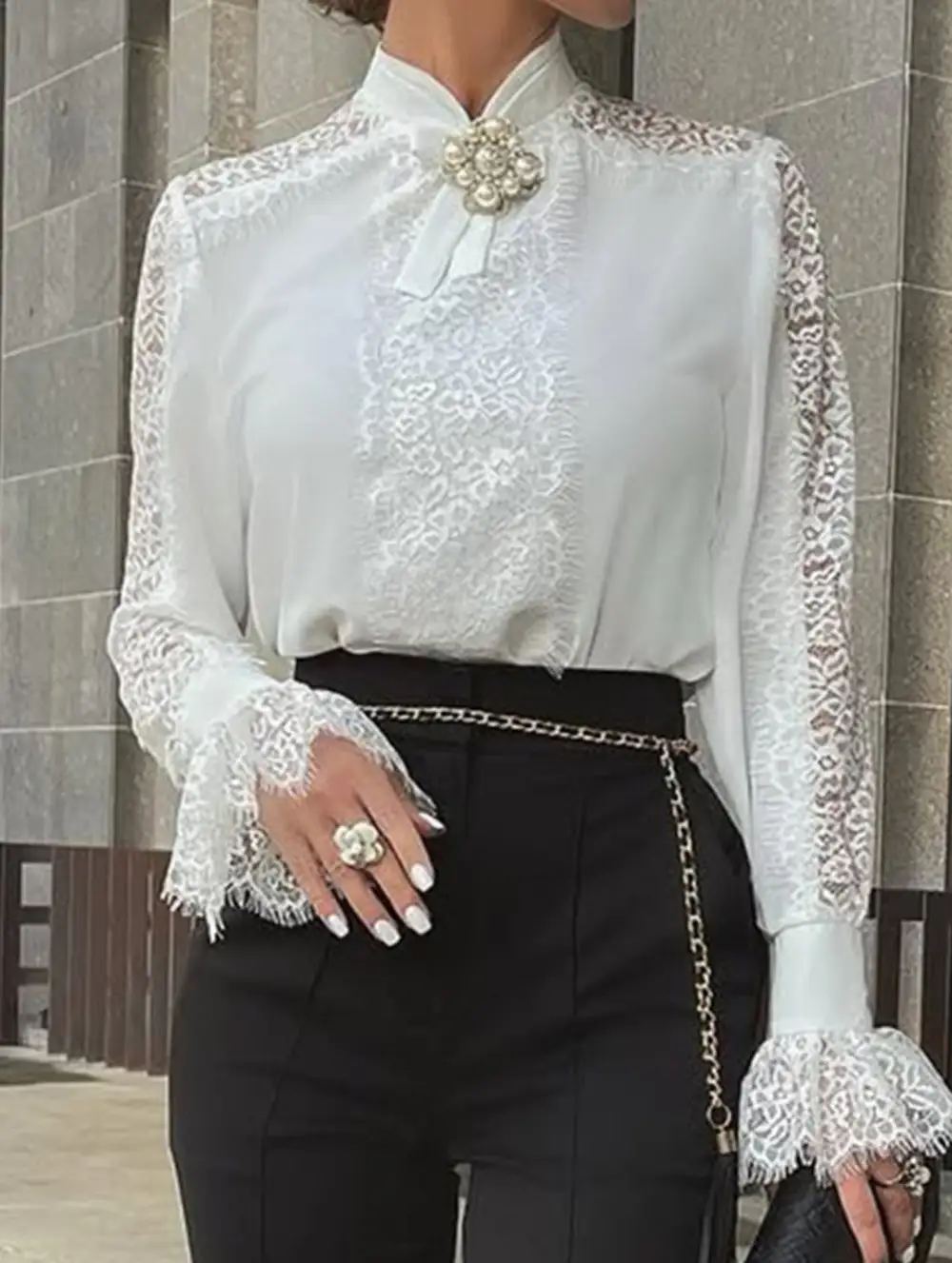 Lace Long Sleeve Top