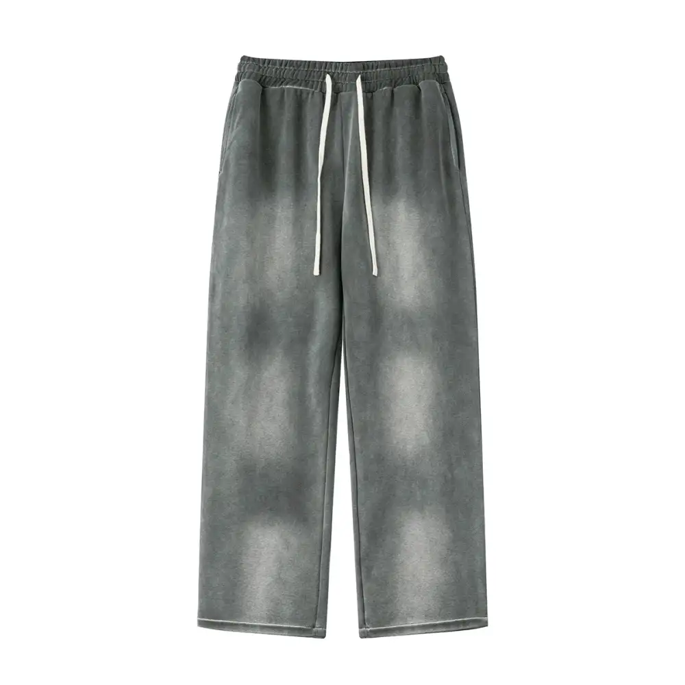 Acid Washed Straight Leg Men's Jogger Pants
