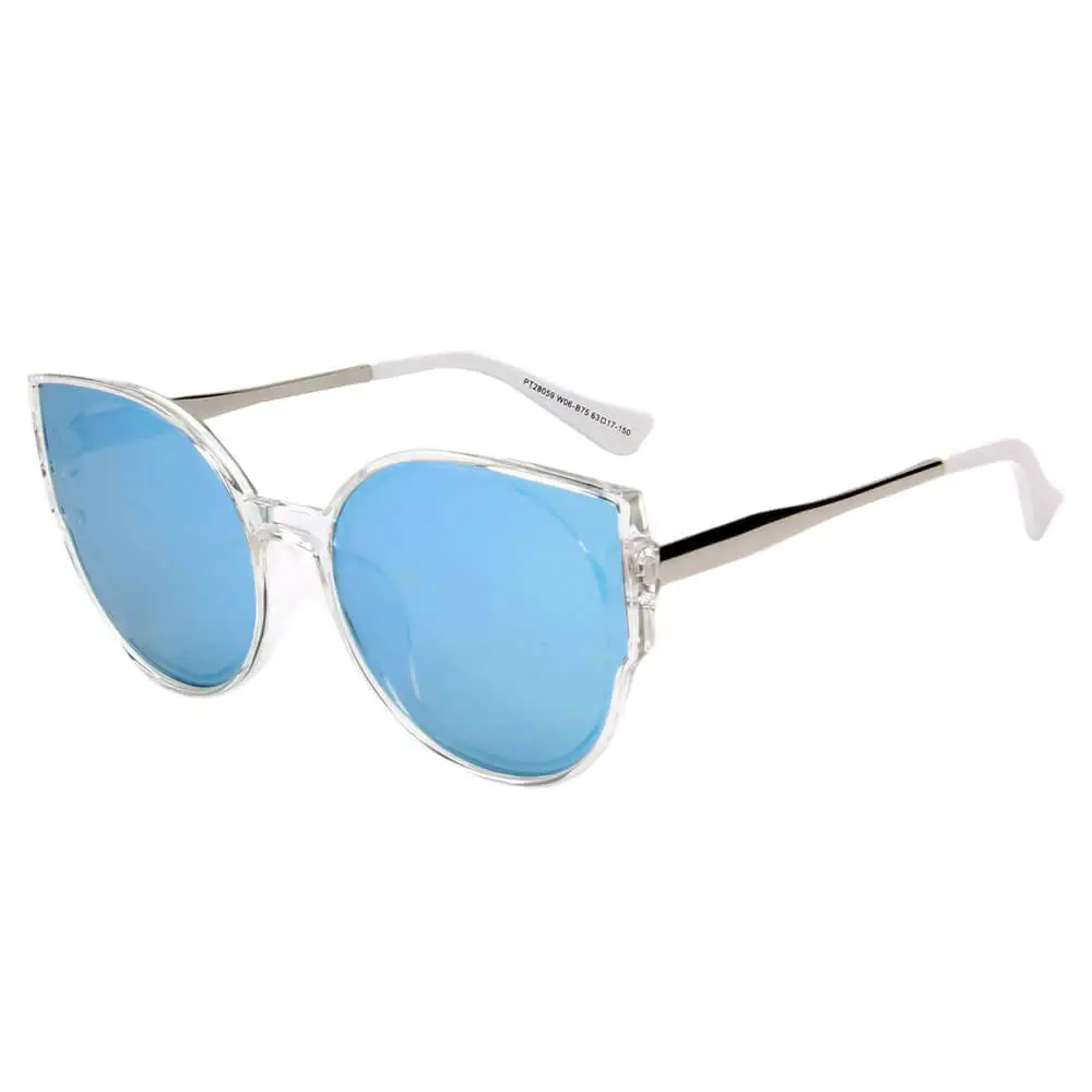 Round Cat-Eye Polarized Modern Profile Sunglasses