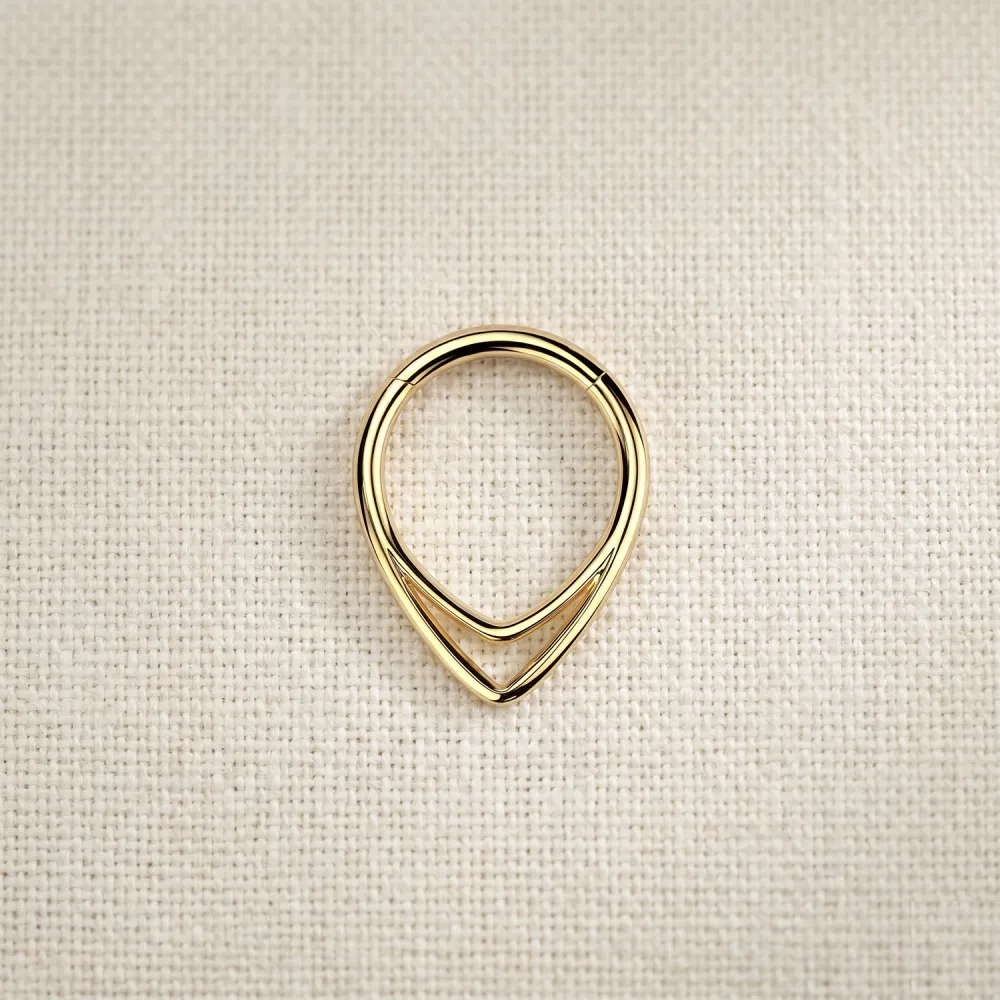Smooth Titanium Hinged Hoop Ring