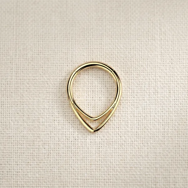 Smooth Titanium Hinged Hoop Ring