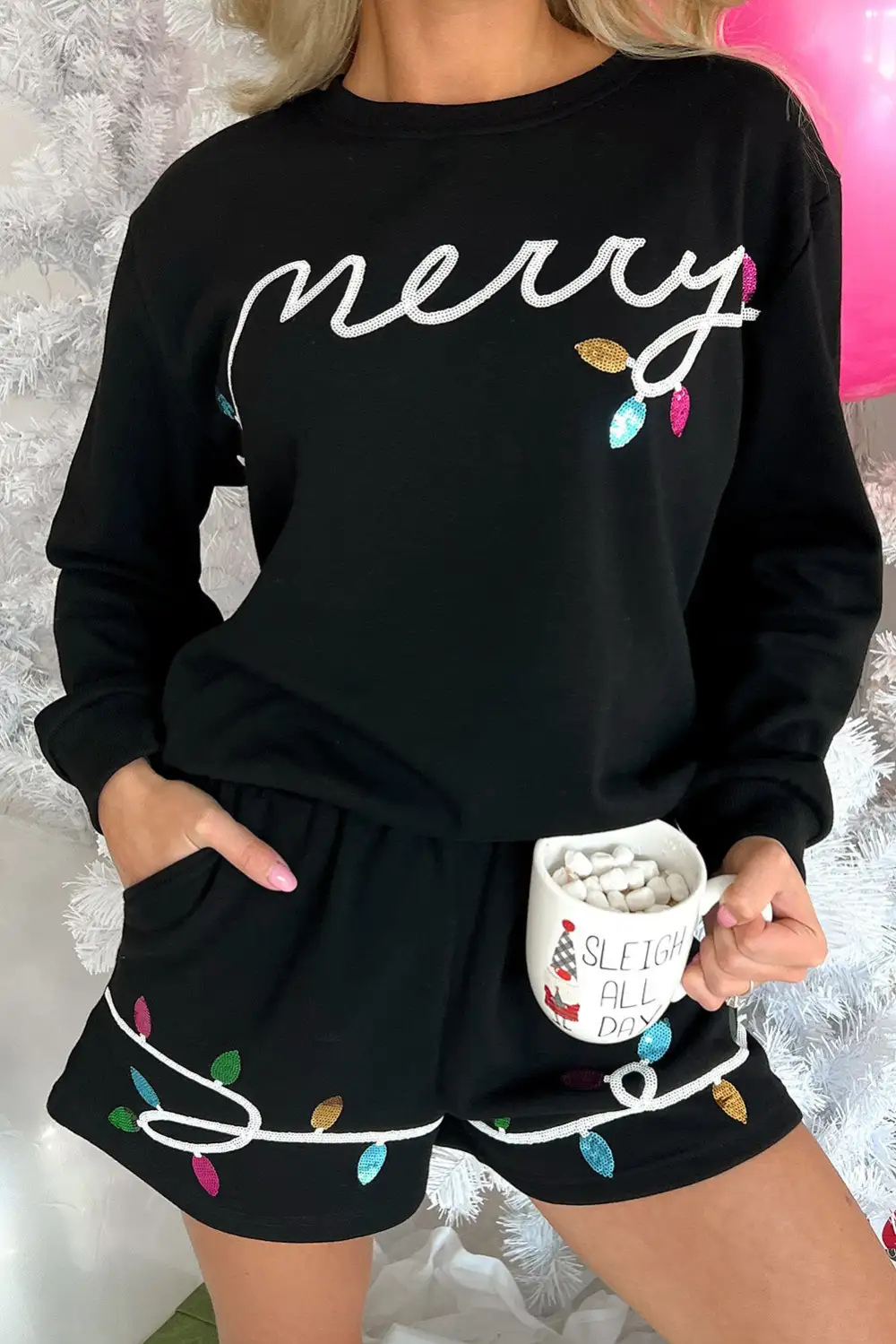 Pullover Shorts Relaxed Shorts Lounge Set Look