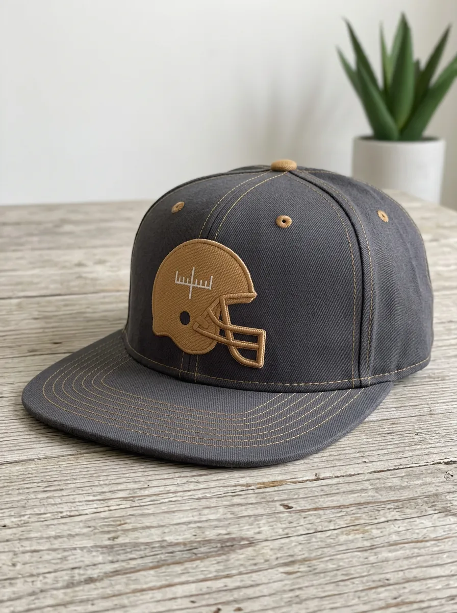 Men's Game Day Football Fan Helmet Embroidered Snapback Cap
