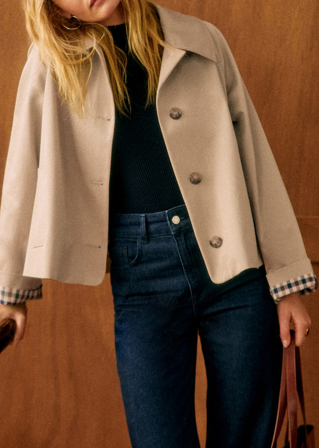 Light Beige Oversize Trench Coat