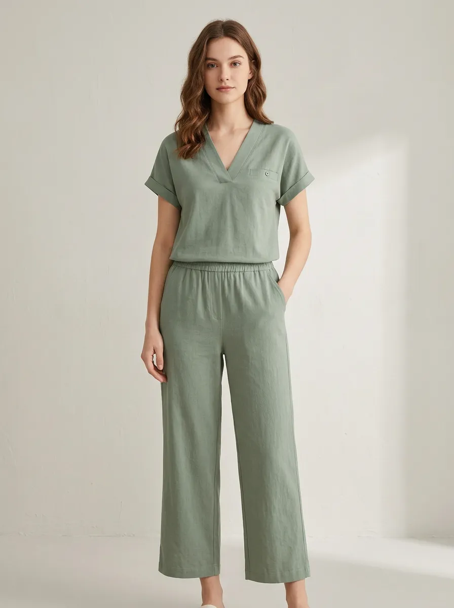 Easy-Wear Summer Women's V-Neck Shirt