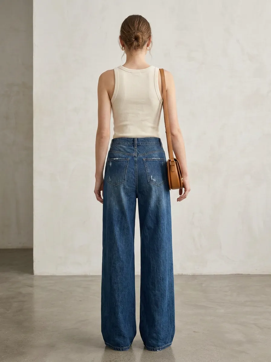 Women's High-Rise Wide Leg Jeans