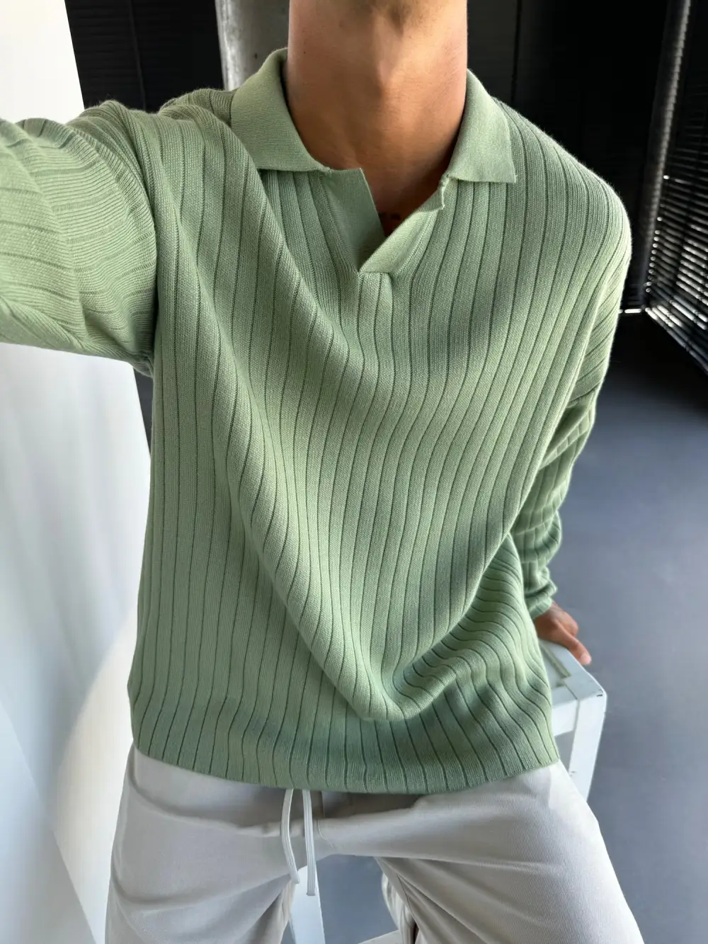 Smooth Relaxed Knit Sweatshirt