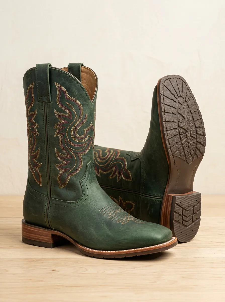 Men’s Decorative Embroidery Western Cowboy Boots