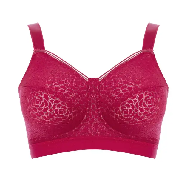 Women's Wireless Two-Part Cup Adjustable Straps Mesh Bra