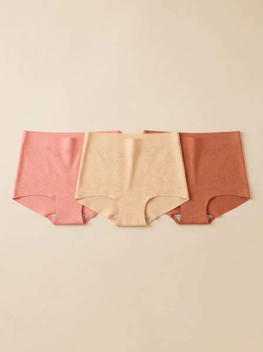 Women's High-Rise Botanical Leaf-Print 3-Pack Briefs