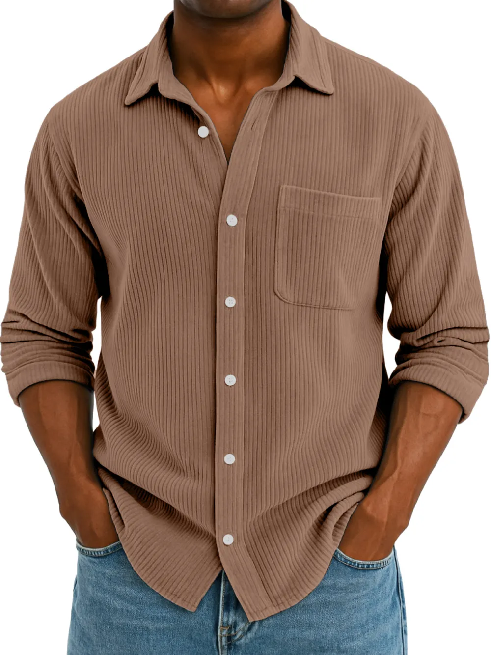Clean Cut Corduroy Camp Collar Shirt