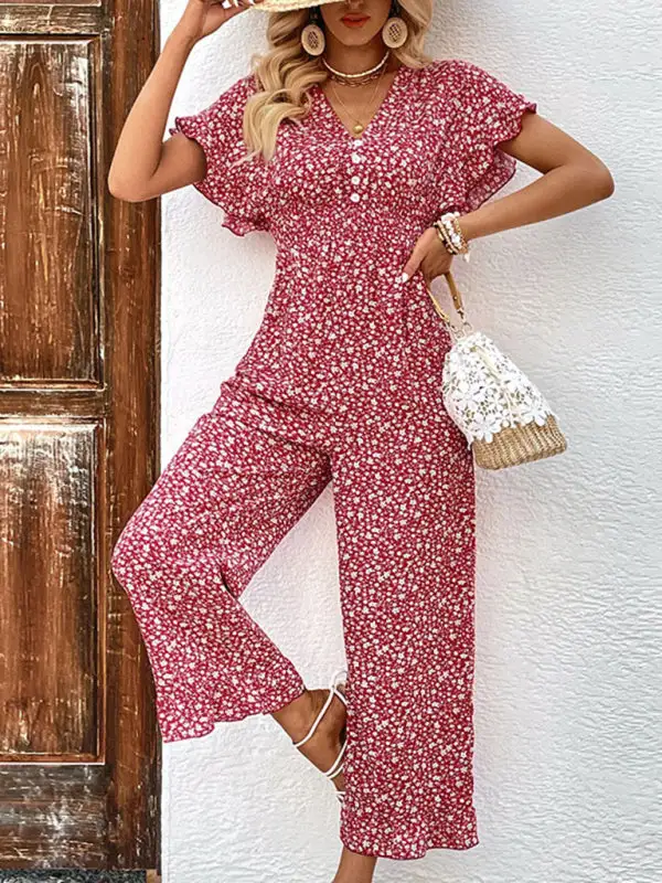 Printed European Jumpsuit