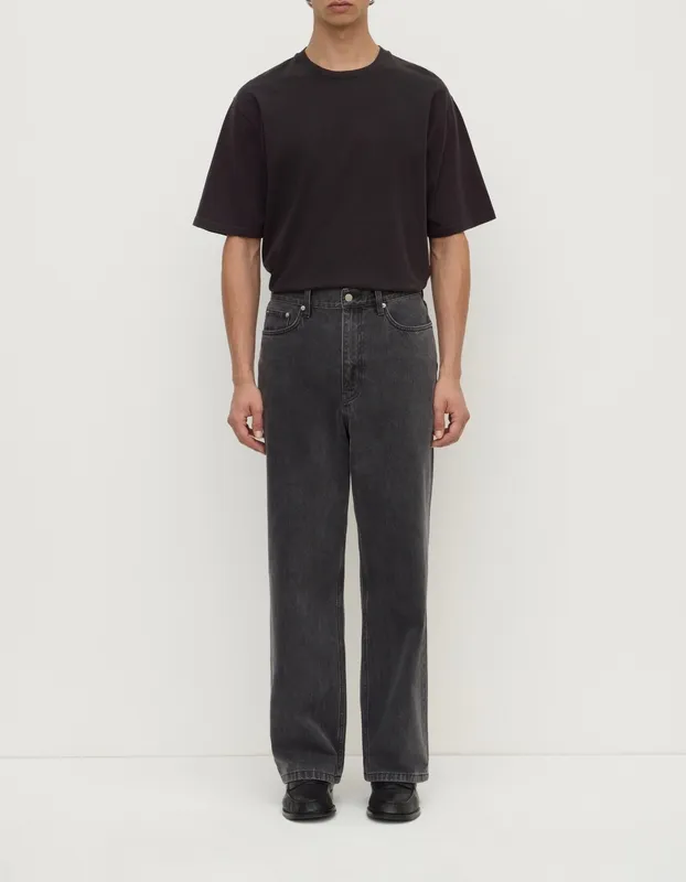 Black Wash Wide Leg Jeans