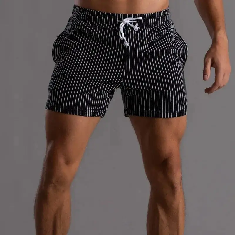Men's Striped Drawstring Summer Shorts
