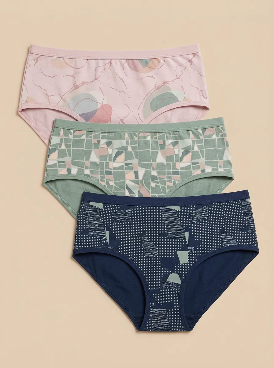 Graphic Abstract Classic Printed Briefs Three Pack