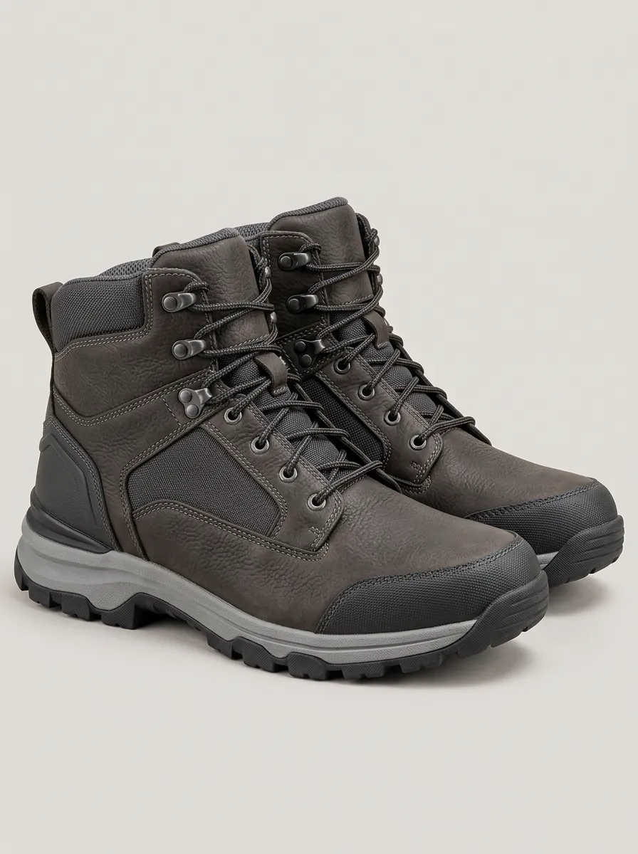 Men's Leather Patterned Jobsite Boots