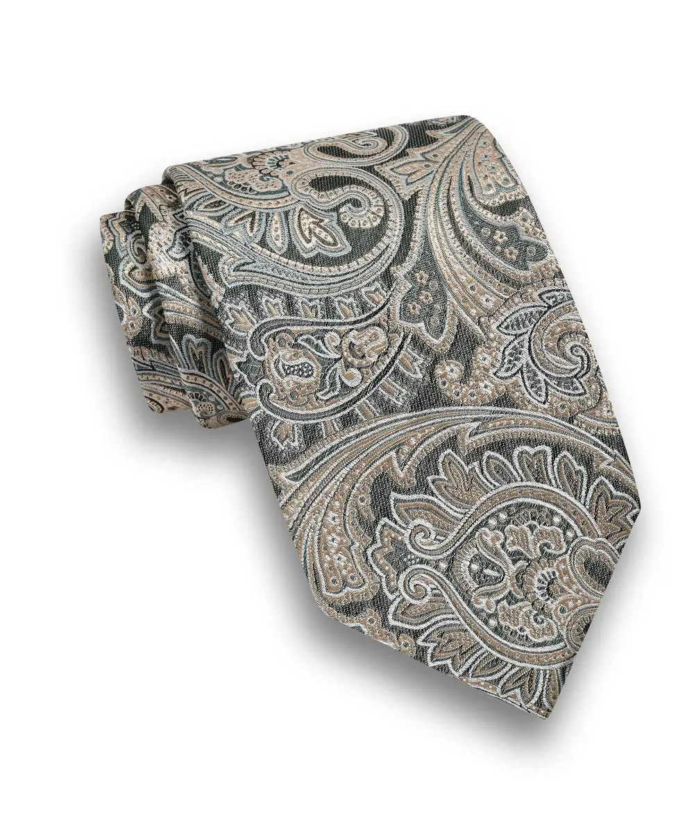 Paisley Jacquard Silk Tie