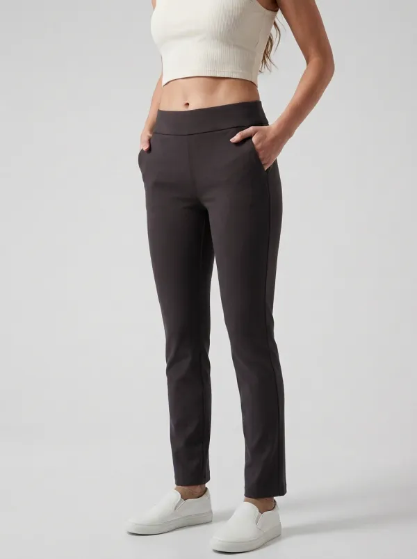 Relaxed Mid-Rise Stretch Women's Stretch Mid-Rise Pants