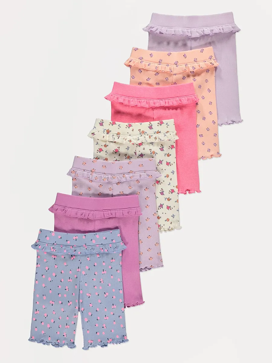 Floral Frilled Cycling Shorts 7 Pack