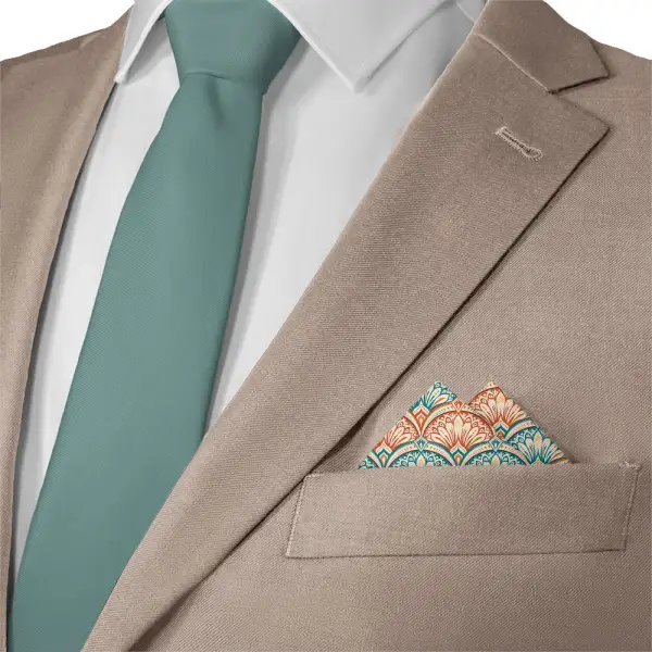 Classic Coordinated Art Deco Pocket Square