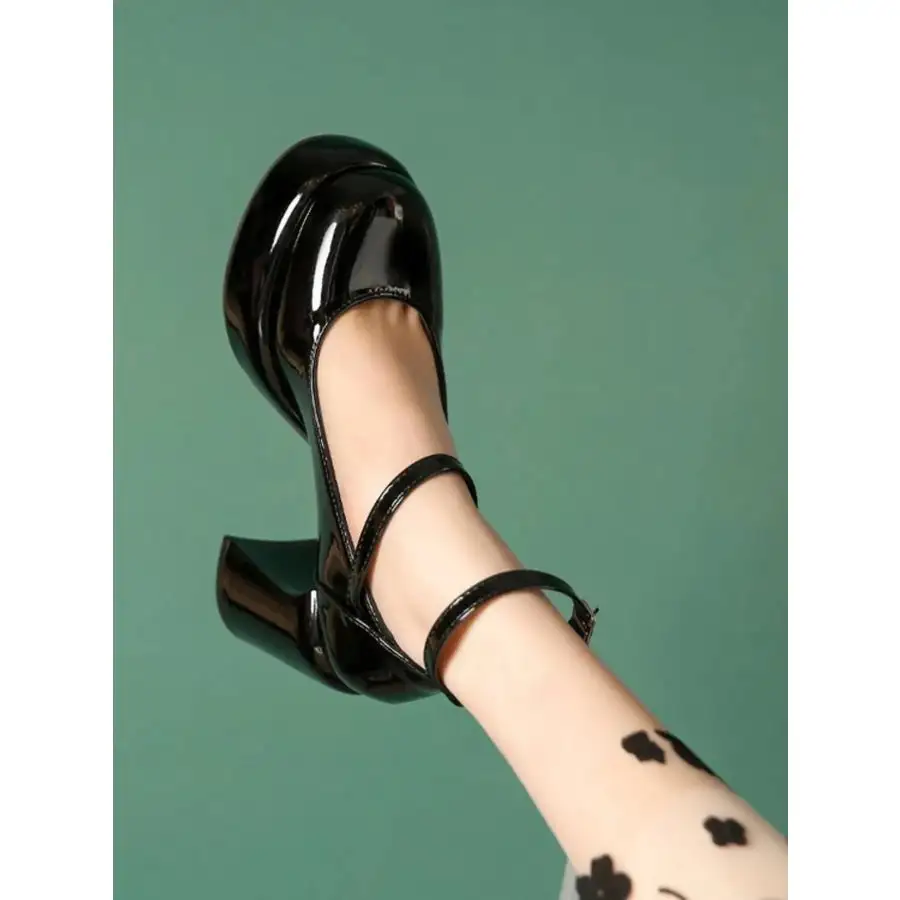 Patent Leather Mary Jane Platform Pumps