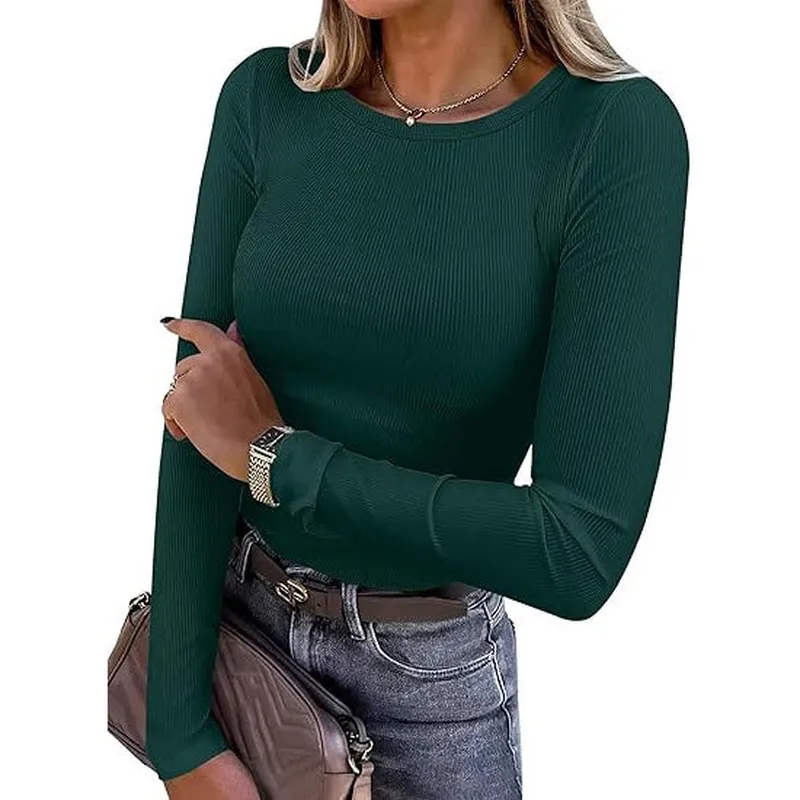 Women's Ribbed Long Sleeve Top