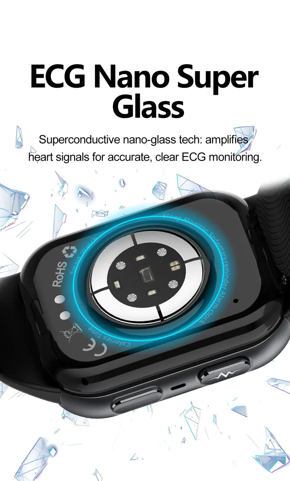 Airbag Blood Pressure ECG Smartwatch | Carelders QS67