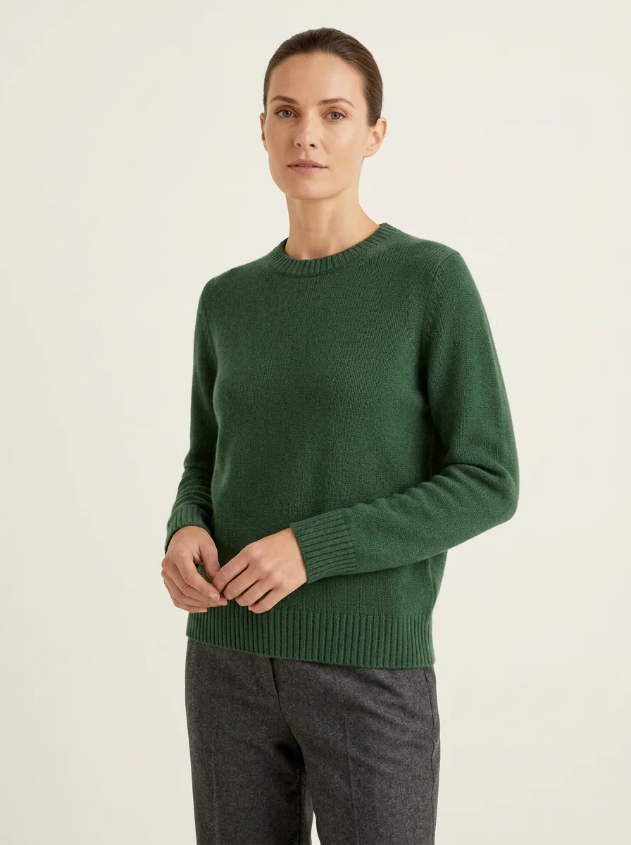 Women's Casual Minimalist Solid Crewneck Sweater