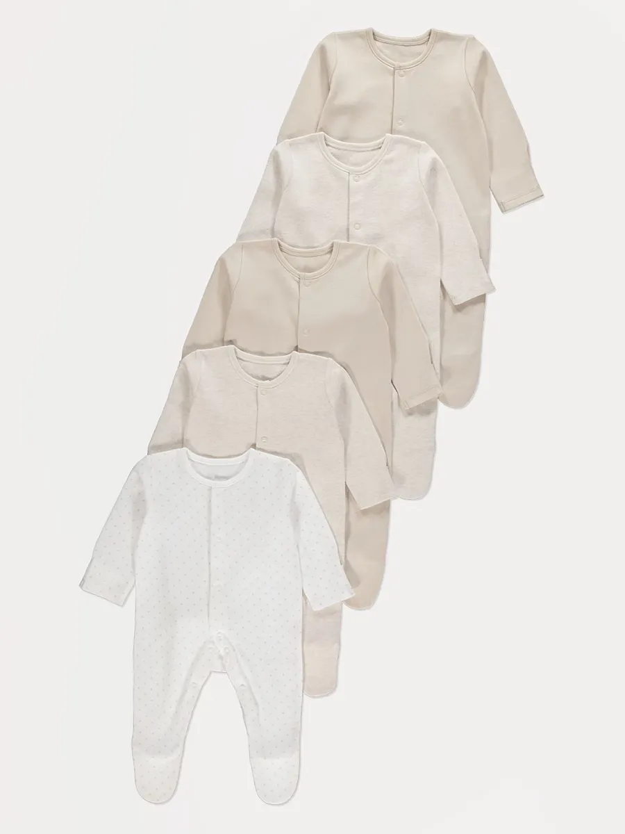 Neutral Sleepsuits 5 Pack