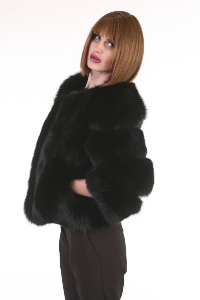 Black Fox Fur Coat Women’s